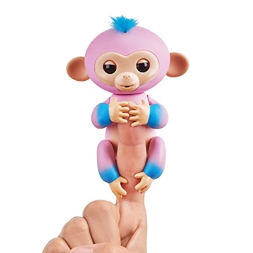 Fingerlings zweifarbiges Äffchen pink mit blau Candi 3722 interaktives Spielzeug, reagiert auf Geräusche, Bewegungen und Berührungen - 2