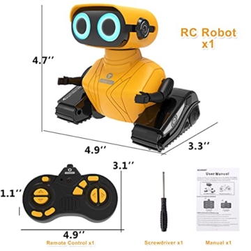 GILOBABY RC Roboter Spielzeug , Ferngesteuertes Autos Spielzeug , Fahrzeuge des Lernens und der Ausbildungs Technik, Ferngesteuertes Roboter mit Lichtern/Ton , Geschenke für Kinder 3 4 5 6 7 8 Jahre - 6