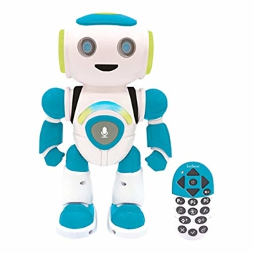 Powerman Jr. Intelligenter Roboter für Kinder der Gedanken liest - Spielzeug für Kinder-Tanzt Musiziert Tier-Quiz STEM Programmierbar Fernbedienung Roboter - Grün/blau-ROB20DE - 1