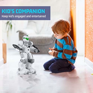 Sonomo Roboter Kinder Spielzeug, Ferngesteuerter Roboter Spielzeug für Kinder, RC-Roboter für Kinder, RC Spielzeug für Kinder Jungen Mädchen Geschenk, LED Licht und Musik Intelligente Roboter - 7