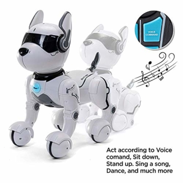 Top Race Fernbedienung Hund Smart Mini Pet Tanzt zum Beat Welpen Hunde & Imitate Tiere-RC Roboter Geschenkspielzeug für Kinder und ältere Kinder für Jungs und Mädchen im Alter von 2 3 4 5 6 7 8 9 10 - 3